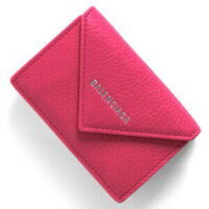 Balenciaga Paper Tri fold Wallet Rose Pink Magenta